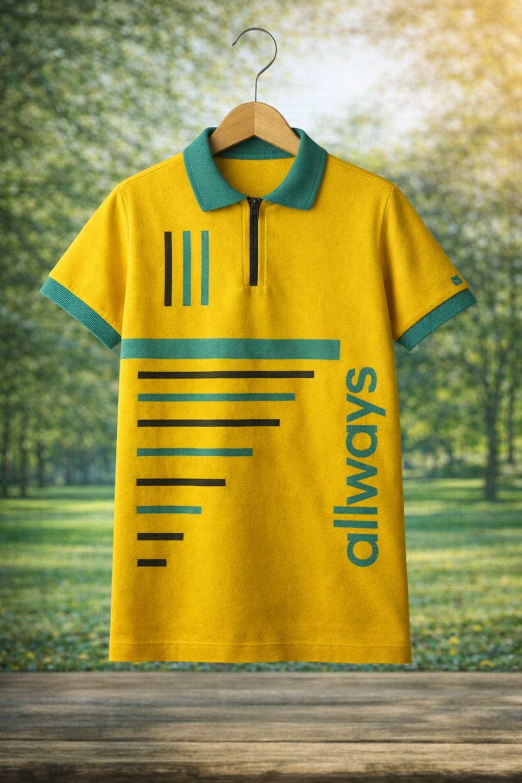 Ory Moon boys' polo T-shirt for kids, displayed on a hanger, in navy blue with a classic collar and short sleeves.