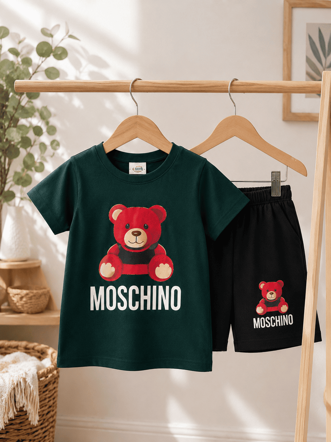 Ory Moon kids boys stylish T-shirt and shorts set with colorful patterns, perfect for ages 6 months to 6 years.