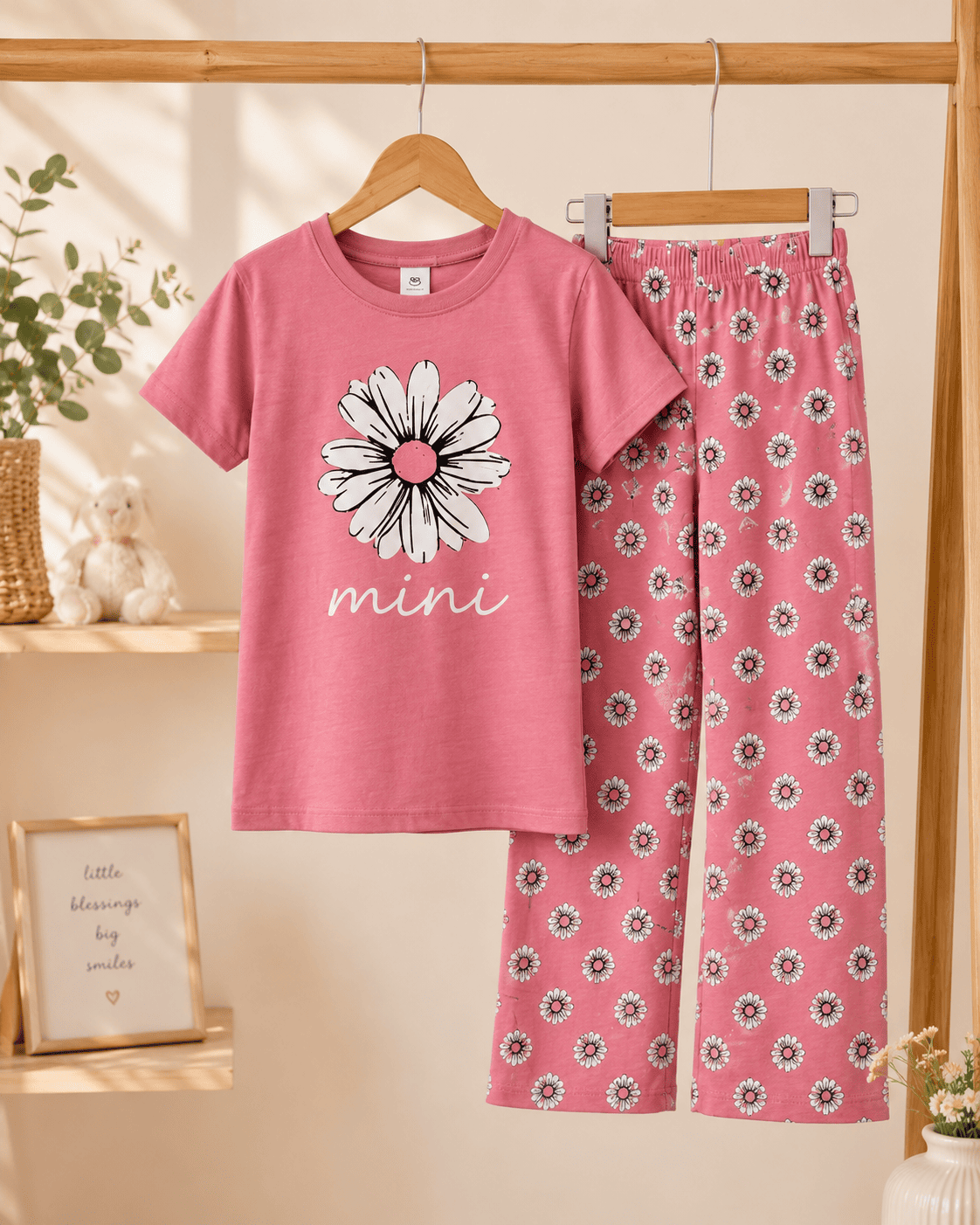 Ory Moon girls' 3Y–12Y soft printed top and pants set featuring colorful patterns and comfortable fabric for kids.