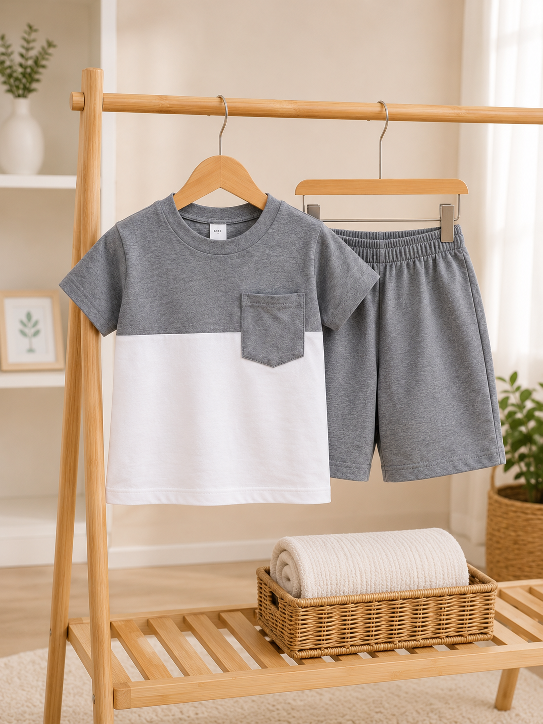 Ory Moon kids boys' stylish T-shirt and shorts set, featuring colorful patterns and comfortable fabric for ages 6 months to 6 years.